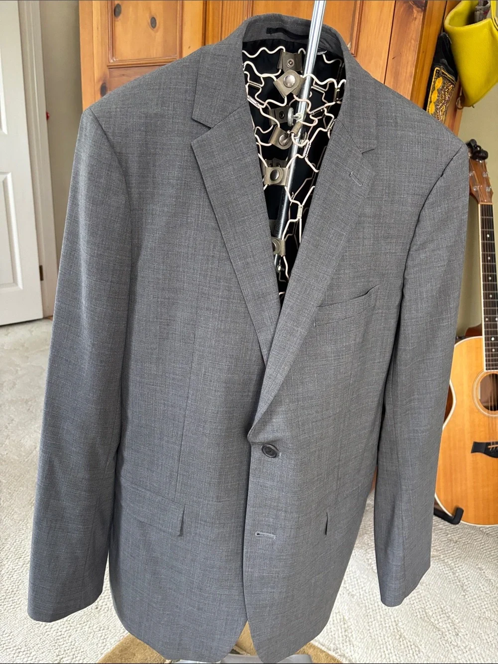 Theory Men's Gray Suit Jacket - Classic Single-Breasted Blazer